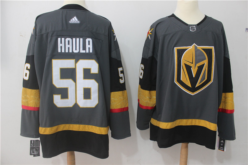 Men NHL Vegas Golden Knights #56 Haula Grey Adidas jerseys